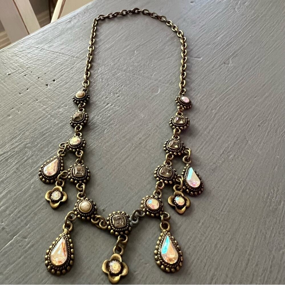 Antique Gold Statement Necklace - Picture 3 of 8